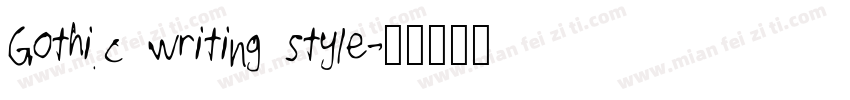 Gothic writing style字体转换